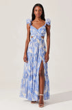 Fritillaria Blue Floral Dress-Astr