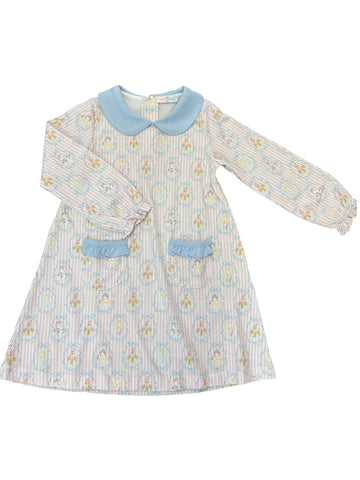 Baby Loren-Royal and Charm Pima scallop dress