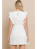 WHITE with Lace Ruffles