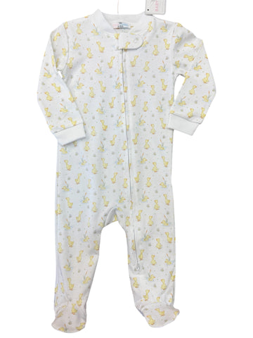 Baby Loren- Baby Ducks in the Pond YR Pima Zipper Footie