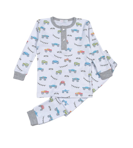 Baby Loren-Monster Trucks Pima Two Pcs Loungewear