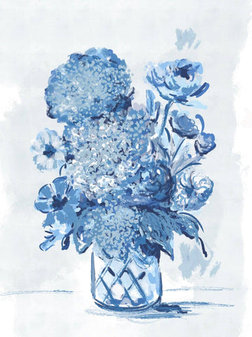 COBALT BLOSSOMS- Art Print: 11x14