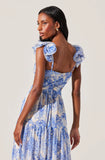 Fritillaria Blue Floral Dress-Astr