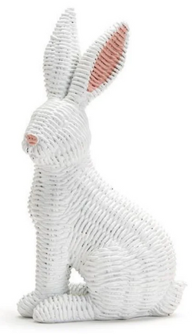 Two's Company Basket Weave Bunny White