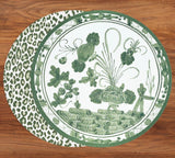 VIDA Faenza and Leopard Reversible Placemats Set of 4 (pick your color)