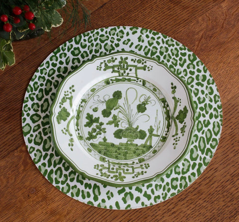 VIDA Faenza 9" Salad Plate White and Green