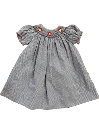 Krewe-Navy Colonel Bishop Smock Dress