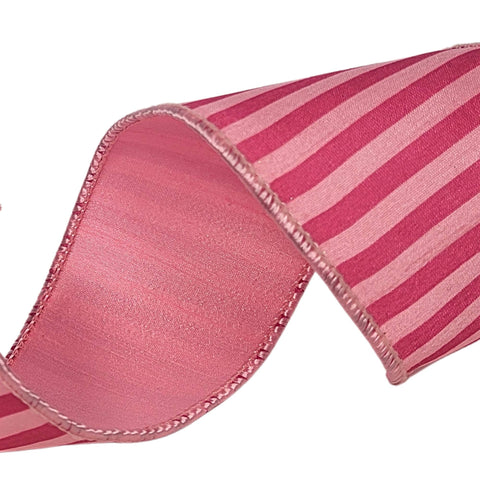 2.5" x 10 YD Pink Striped Ribbon
