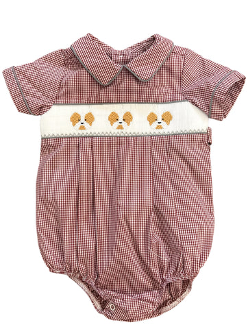 Krewe-Maroon Bulldog Smock Boys Bubble