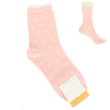 Heart Theme Comfort Cotton Knit Socks: Off-White