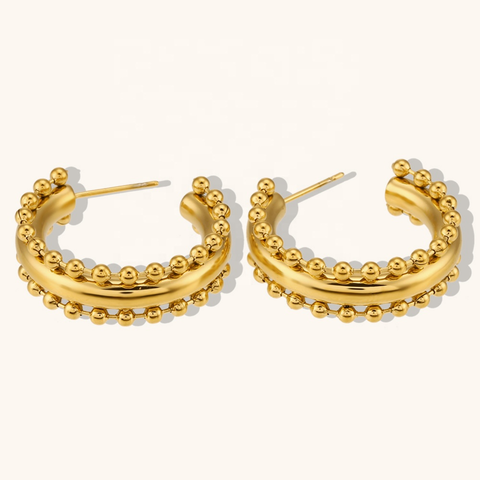Genevieve Beaded Hoop Earrings ~ Deep South Originals