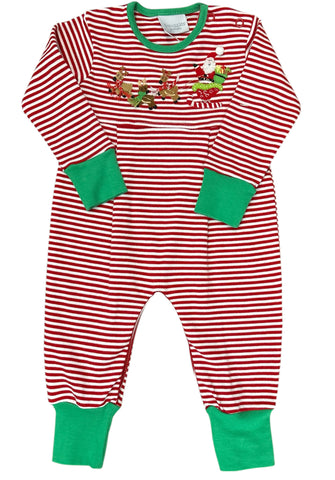 Squiggles-3 REINDEER SANTA AND SLEIGH - ROMPER