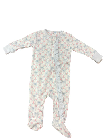 Girl blue Coquettes Pima Zipper- baby loren