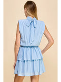 Ruffle Tiered Dress- POWDER BLUE