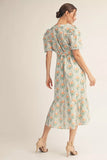 Floral Apricot Midi