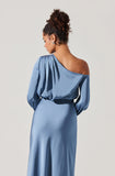 Elwood Satin Off Shoulder Dress-ASTR