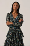 Franchesca Midi Dress black/green- ASTR
