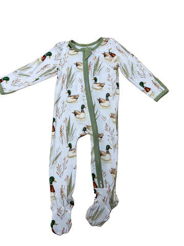 Belle Cher- Marsh Mallard Bamboo Romper