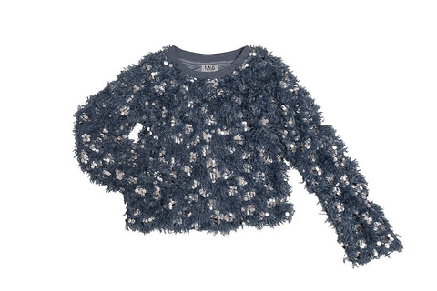 Tween Mia New York-Blue Sequin Sweater