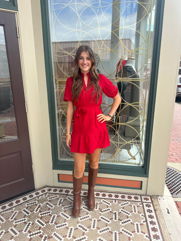 RED JOY JOY DRESS