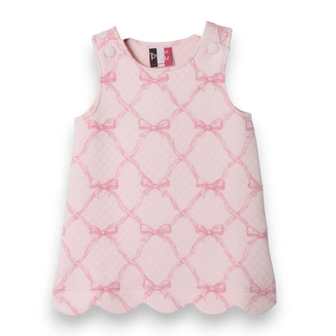Banana Split Dainty Bows Quilted A-Line Dress