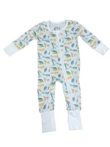 Hamner Hill- Boys Crank Bait Double Zipper Romper