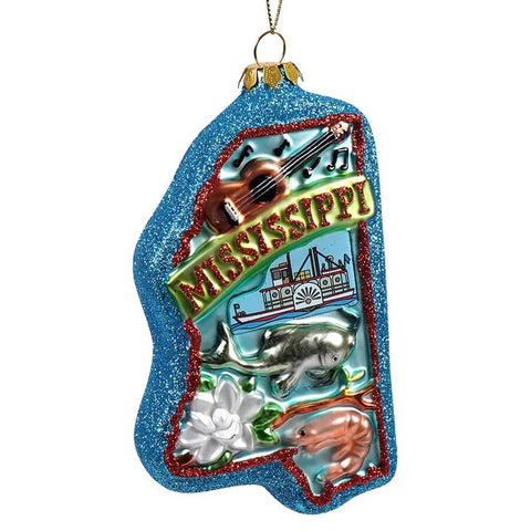 180 Degree- Mississippi Orn, Glass, 5.5"
