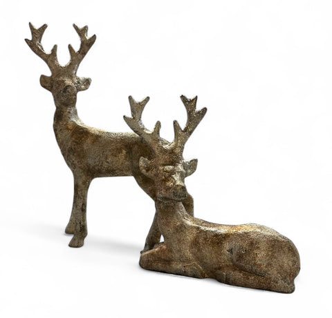 180 Degrees- Reindeer, St/2, Metal, 6", 9"