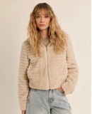 Molly Bracken- Faux fur zip-up jacket