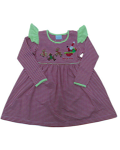 Squiggles-3 REINDEER SANTA AND SLEIGH- Dress