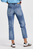 90S SUPER HIGH RISE ANKLE STRAIGHT JEANS MOZZIE- DEAR JOHN