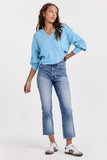 90S SUPER HIGH RISE ANKLE STRAIGHT JEANS MOZZIE- DEAR JOHN