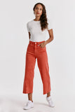 DEAR JOHN DENIM AUDREY SUPER HIGH RISE CROPPED-RED