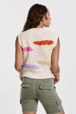 GABRA POINTELLE SWEATER VEST SPRINKLED VANILLA- DEAR JOHN