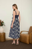 Zoe and Claire embroidered midi with belt