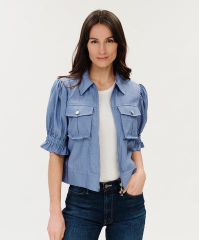 Christine | Short Sleeve Flutter jacket - Six Fifty
