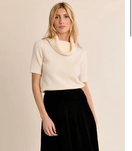 Molly Bracken cream sweater, cowl neck