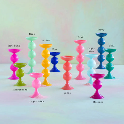 Sugar Plum Pillar Candle Holder ( mult sizes and colors)