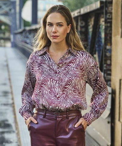 Oversized Zebra Blouse- ESQUALO