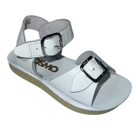 Velcro Leather Sandals-White