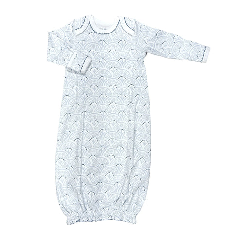 Heyward House- Blue Scallop Gown