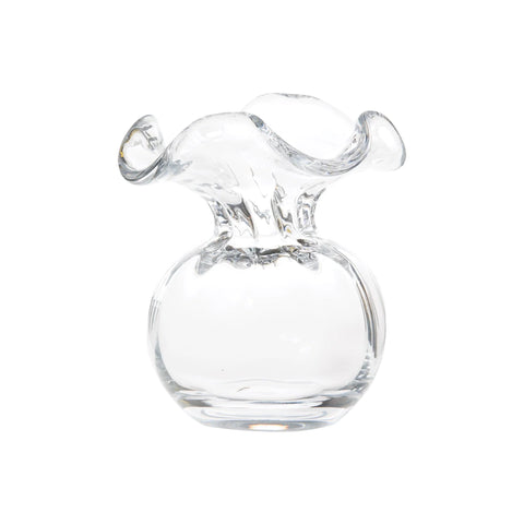 Hibiscus Glass Clear Bud Vase