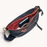 HAMMITT Charles Crossbody Med Black/Brushed Gold Red Zip