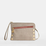 HAMMITT Nash Small-Pewter/Brushed Gold Red Zip