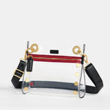 HAMMITT TONY SMALL-Clear Black/Brushed Gold Red Zip