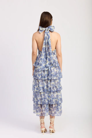 BLUE/ IVORY Odessa Maxi Dress- EN SAISON BLUE/ IVORY Odessa Maxi Dress- EN SAISON