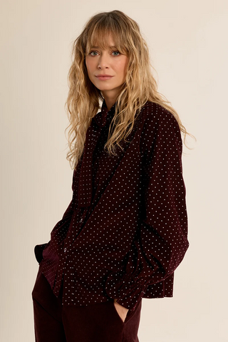 Cotton blouse with collar- MOLLY BRACKEN