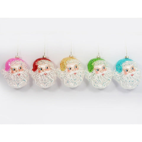 Iridescent Santa Head-180 degrees