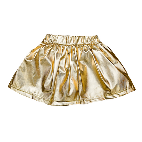 Kids' Metallic Skort - Gold
