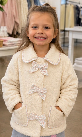 DESIGN HISTORY GIRLS- SHERPA BOW JACKET